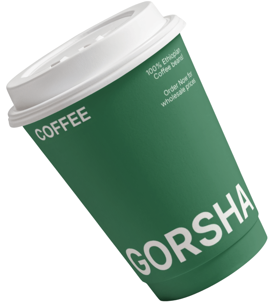 Gorsha Coffee branded cup